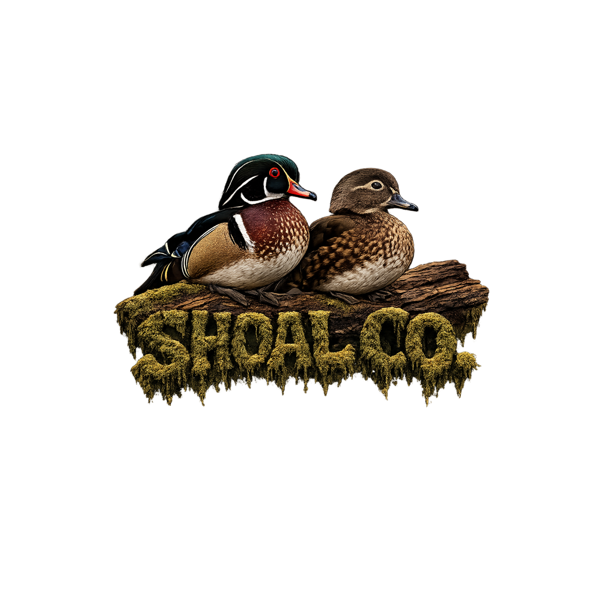 Duck Pair Kiss-Cut Sticker — Shoal Co Logo Wildlife Vinyl Sticker