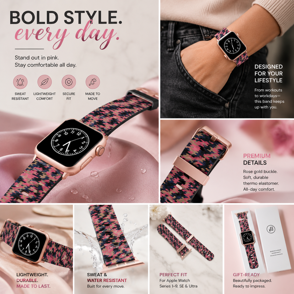Pink Shoal Co. Apple Watch Band